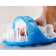 Load image into Gallery viewer, Plastic Bath Shoe Pumice Stone Foot Scrubber Shower Brush Massager Slippers