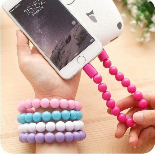 USB Cable Pearl Bracelet