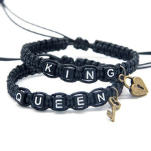 Load image into Gallery viewer, COUPLE LOCK CHARM ROPE BRACELETS JEWELRY
