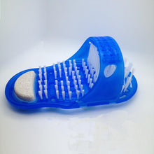 Load image into Gallery viewer, Plastic Bath Shoe Pumice Stone Foot Scrubber Shower Brush Massager Slippers